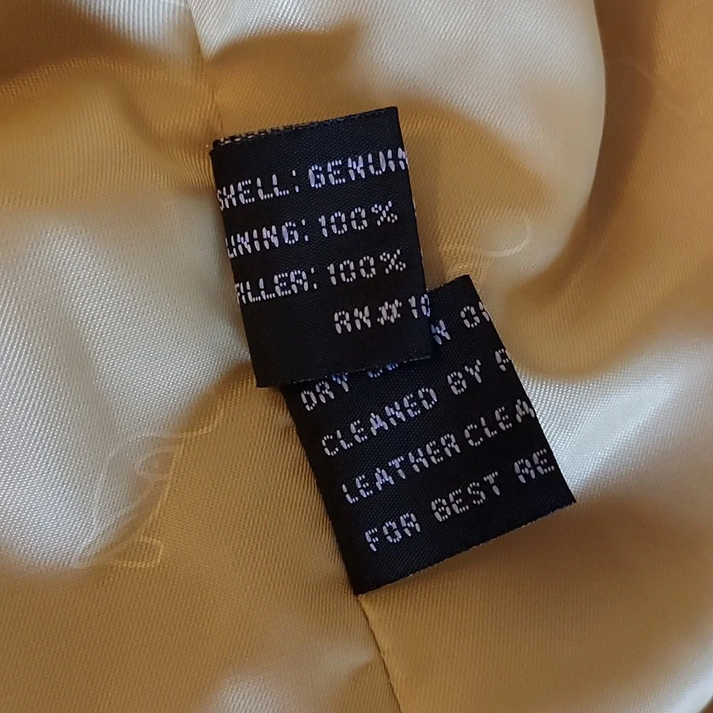 Baby Phat Women's Moto Leather Jacket Tan Cream Piping Removable Lining … - Picture 11 of 16